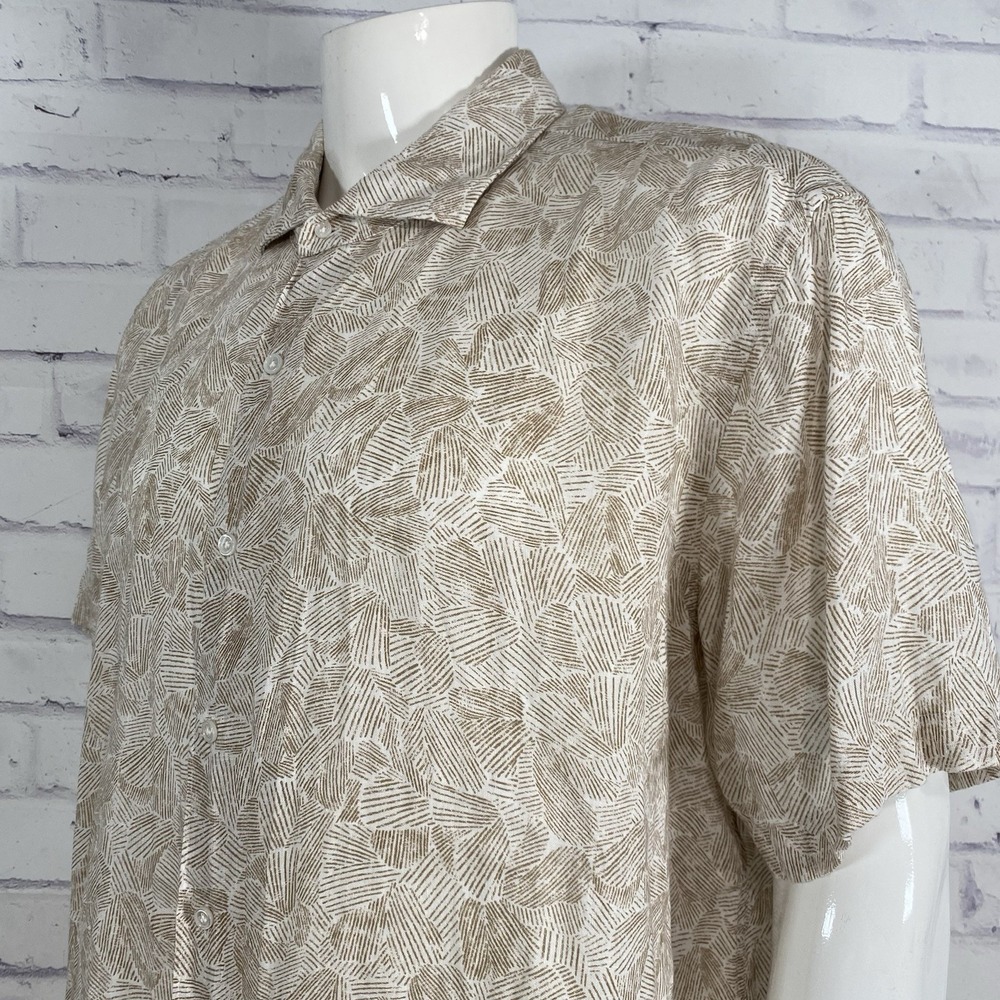 Peter Millar Shirt Men's XXL Button Up Crown Crafted Sacha Linen Sport Shirt